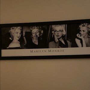 Marilyn Monroe Black and White Framed Wall Art